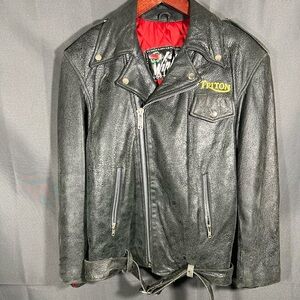 Vintage Winlit leather Jacket Men’s Small Grimson Glory Triton y2k 90’s rock